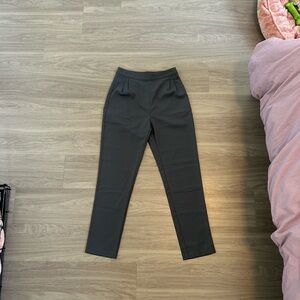 Gray High-Waisted Trousers